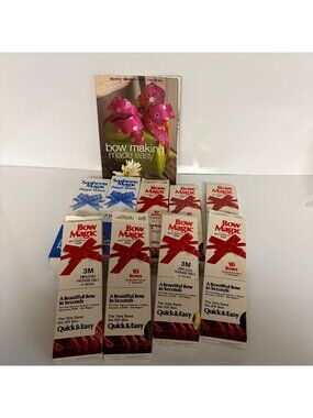 Bow Magic Butterfly Regal Pull Bows 9 Colors and Bow Making Made Easy Book VTG